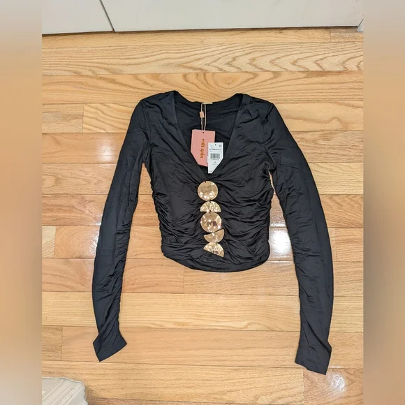 2S. NWT CULT GAIA KIERA EMBELLISHED TOP - Picture 5 of 7